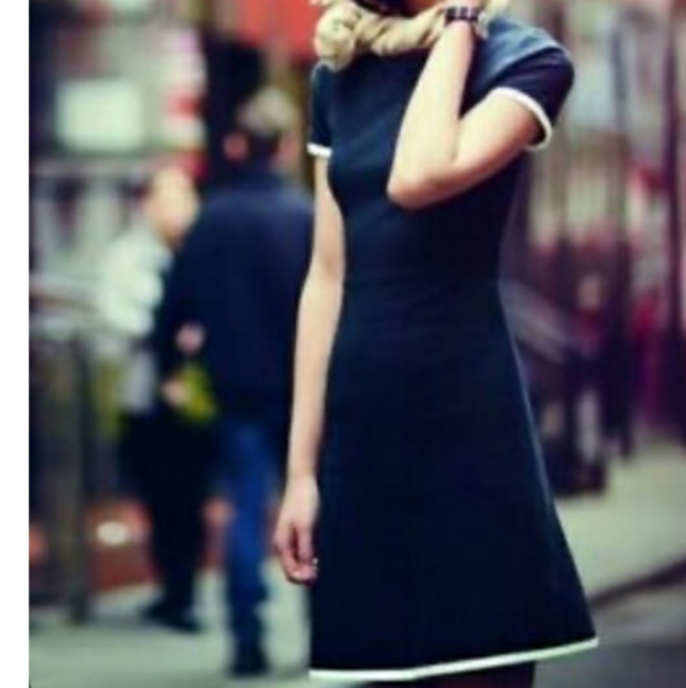 JCREW A-LINE TIPPED GAMINE PONTE DRESS